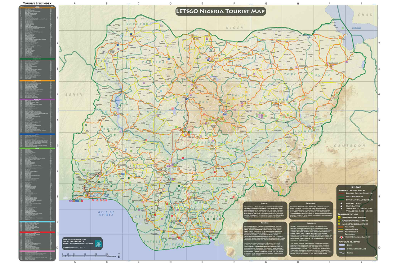 Letsgo Nigeria Tourist Map